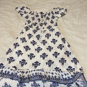 New Look - Navy Blue and White Floral High Lo